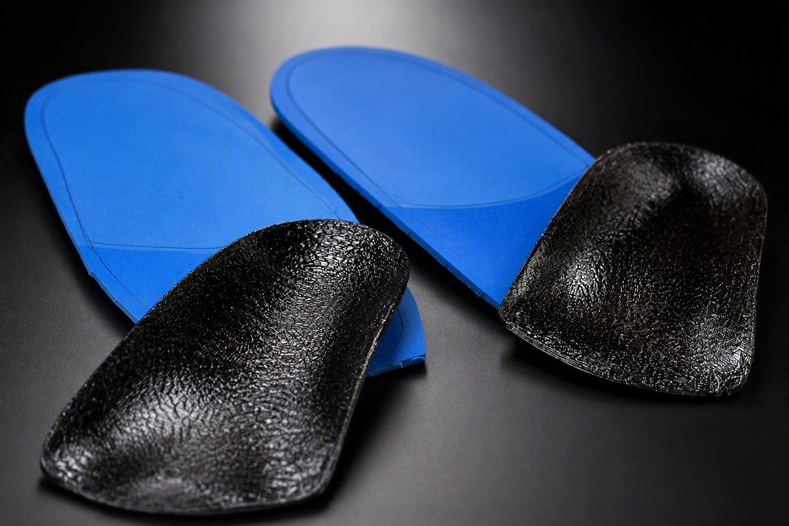 3D-printed shells shown with blue top covers