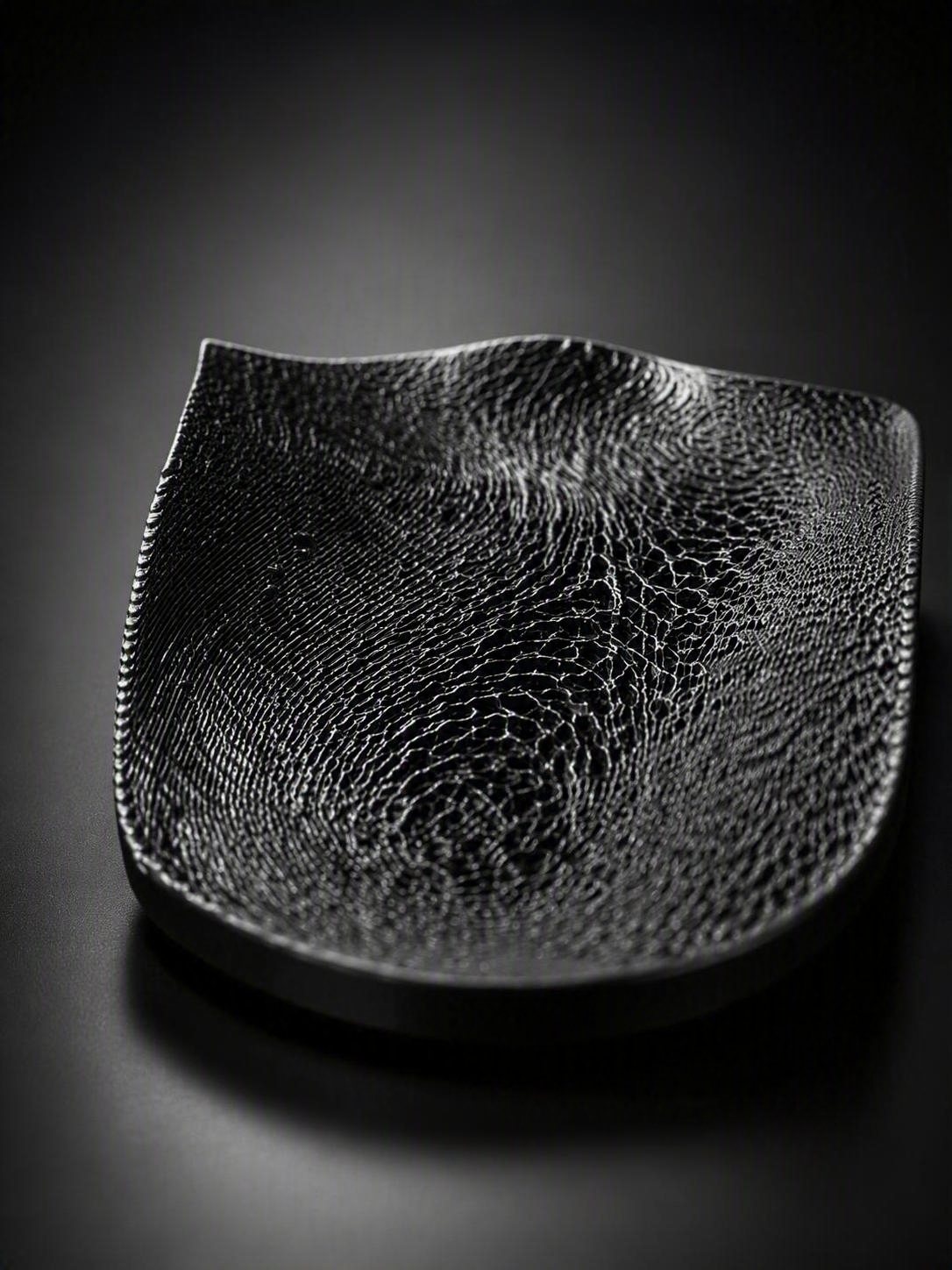 The underside of a 3D-printed orthotic shell