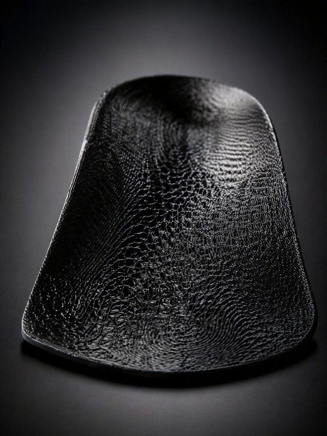 The top of a 3D-printed orthotic shell