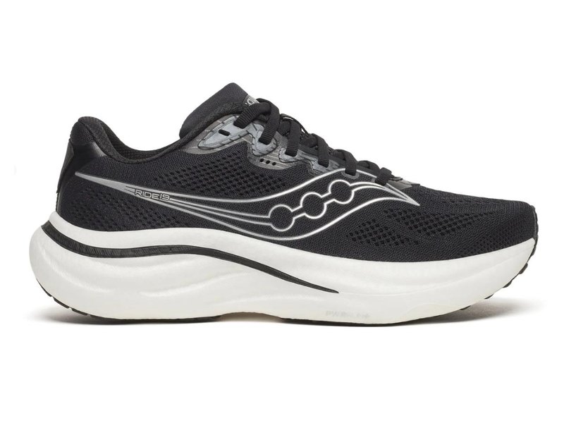 Saucony cushioned running shoe in black