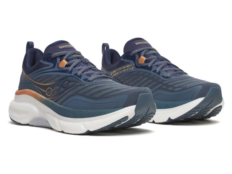 Saucony supportive running shoes in navy