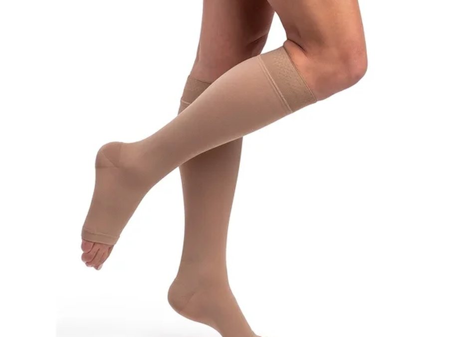 Sigvaris open-toe calf compression stockings