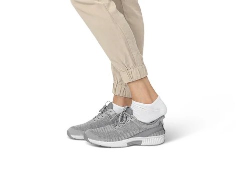 A pair of grey Orthofeet women&rsquo;s therapeutic sneakers